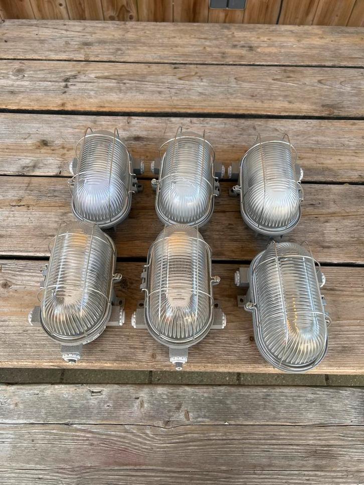 Bulls Eye Spatwaterdichte Lamp, Huis en Inrichting, Lampen | Vloerlampen, Gebruikt, Minder dan 100 cm, Metaal, Ophalen of Verzenden