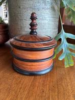 Houten tabakspot met deksel, Antiek en Kunst, Ophalen of Verzenden