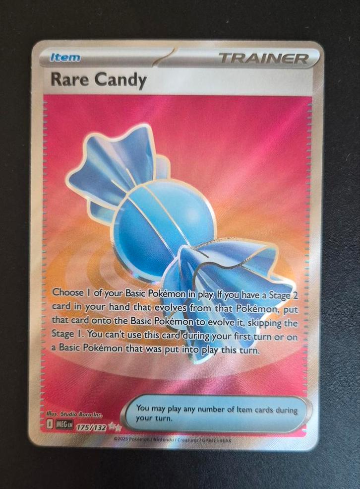 Rare Candy 175 Mega Evolution NM , Hobby en Vrije tijd, Verzamelkaartspellen | Pokémon, Nieuw, Losse kaart, Foil, Ophalen of Verzenden