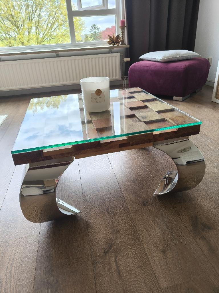 Salontafel, Ophalen, Overige materialen, 50 tot 100 cm, Vierkant