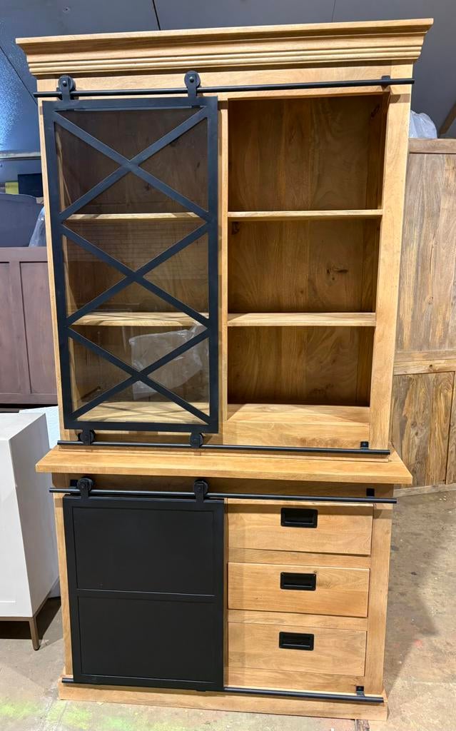 Nieuwe buffetkast Lotte 120 cm | Industrieel | €550, Ophalen, 100 tot 150 cm, 200 cm of meer, Nieuw