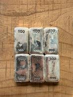 100 gram Zilveren Gegoten Baar - 999 Fijn Zilver, Postzegels en Munten, Edelmetalen en Baren, Ophalen of Verzenden, Zilver