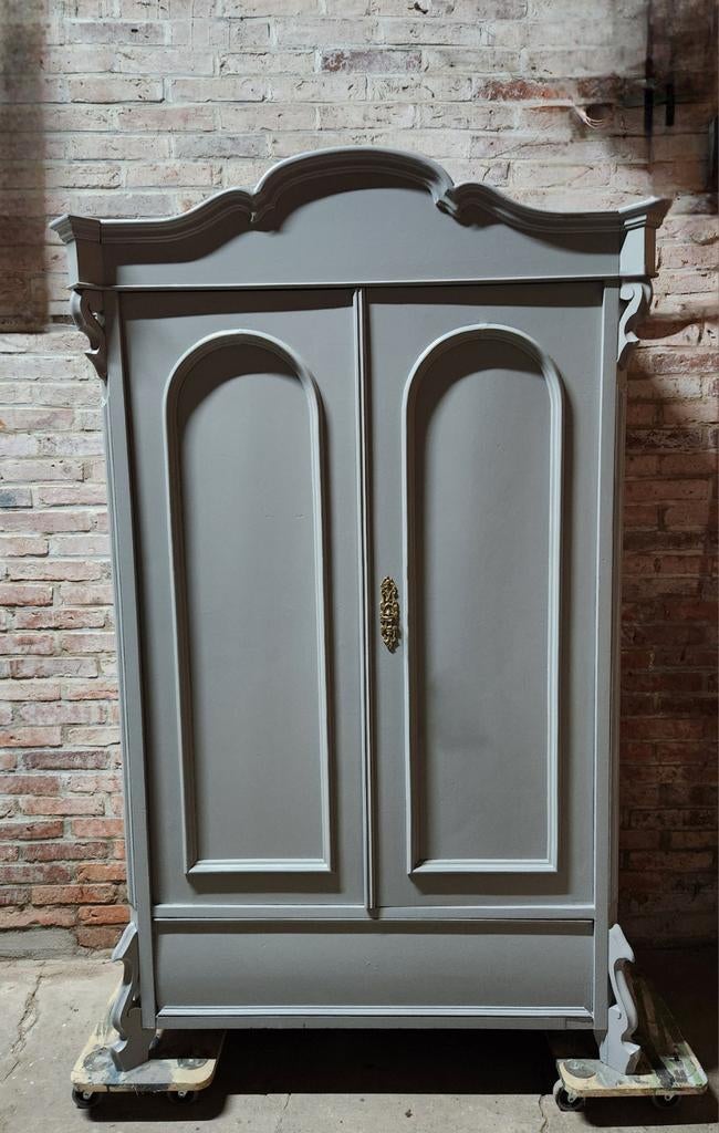 Antieke Linnenkast, Huis en Inrichting, Kasten | Kledingkasten, Ophalen, Gebruikt, 100 tot 150 cm, 200 cm of meer