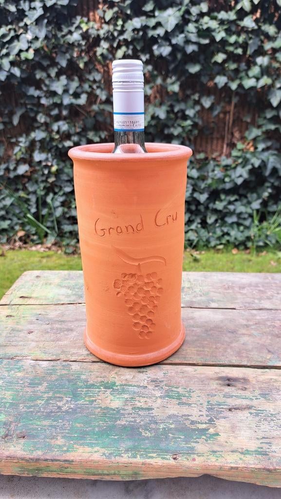 Franse terracotta wijnkoeler 'Grand cru' tuin zomer borrele, Ophalen of Verzenden