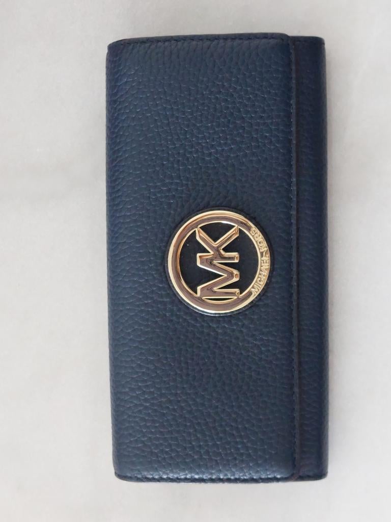 Nieuw! Micheal Kors portemonnee donkerblauw, Overige merken, Leer, Blauw, Nieuw