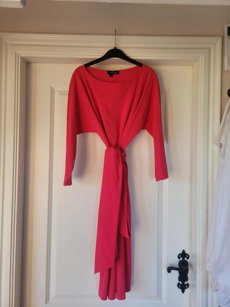 Fuchsia roze jurk ladress la dress caroline s 36, Verzenden, Zo goed als nieuw, Roze, Maat 36 (S)