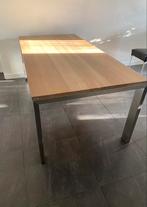 Bert Plantagie eettafel - eikenhout & RVS - 100x200cm, Huis en Inrichting, Tafels | Eettafels, Ophalen, 100 tot 150 cm, Eikenhout