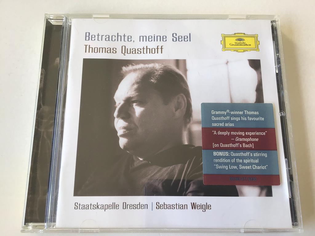 Thomas Quasthoff Betrachte, meine seel / Sebastian Weigle, Cd's en Dvd's, Cd's | Klassiek, Ophalen of Verzenden, Zo goed als nieuw