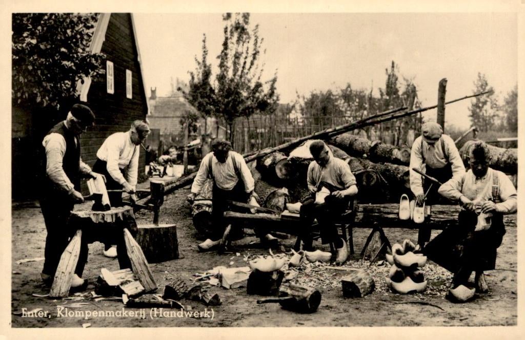 Enter Klompenmakerij (Handwerk) # 550, Verzenden, 1940 tot 1960, Gelopen, Overijssel