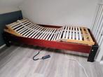 Auping Auronde bedframe met elektrische lattenbodem., Ophalen, Gebruikt, 90 cm, Wit
