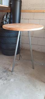 sidetable statafel bartafel mangoblad, stalen frame, 100 tot 150 cm, Zo goed als nieuw, 50 tot 75 cm, Ophalen