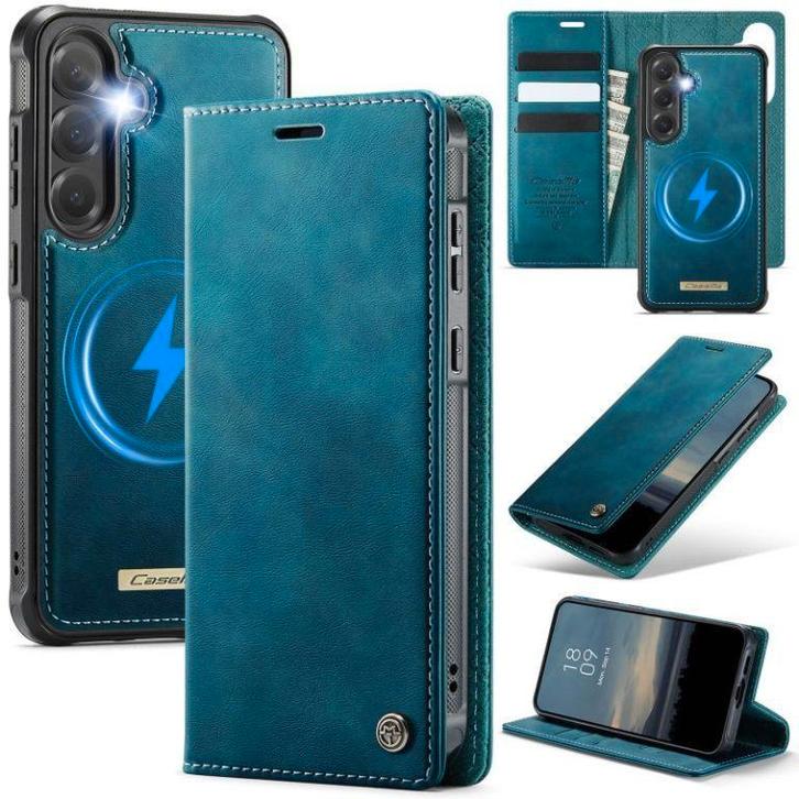 Luxe 2-in-1 Wallet Case + Backcover voor Galaxy S25 _ Blauw, Telecommunicatie, Mobiele telefoons | Hoesjes en Frontjes | Samsung