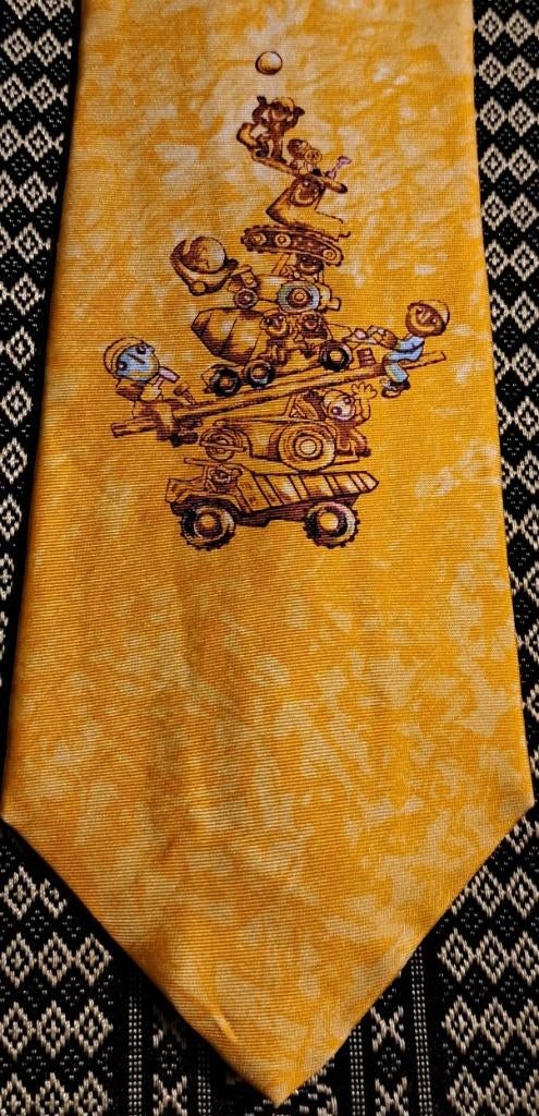 Heijmans Bouw & Wegen stropdas geel, Ophalen of Verzenden, Nieuw, Gebruiksvoorwerp