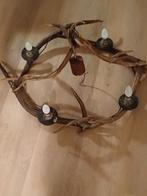 Unieke Hertengewei Kroonluchter - Landelijke Stijl, Overige materialen, Gebruikt, Ophalen of Verzenden, Minder dan 50 cm