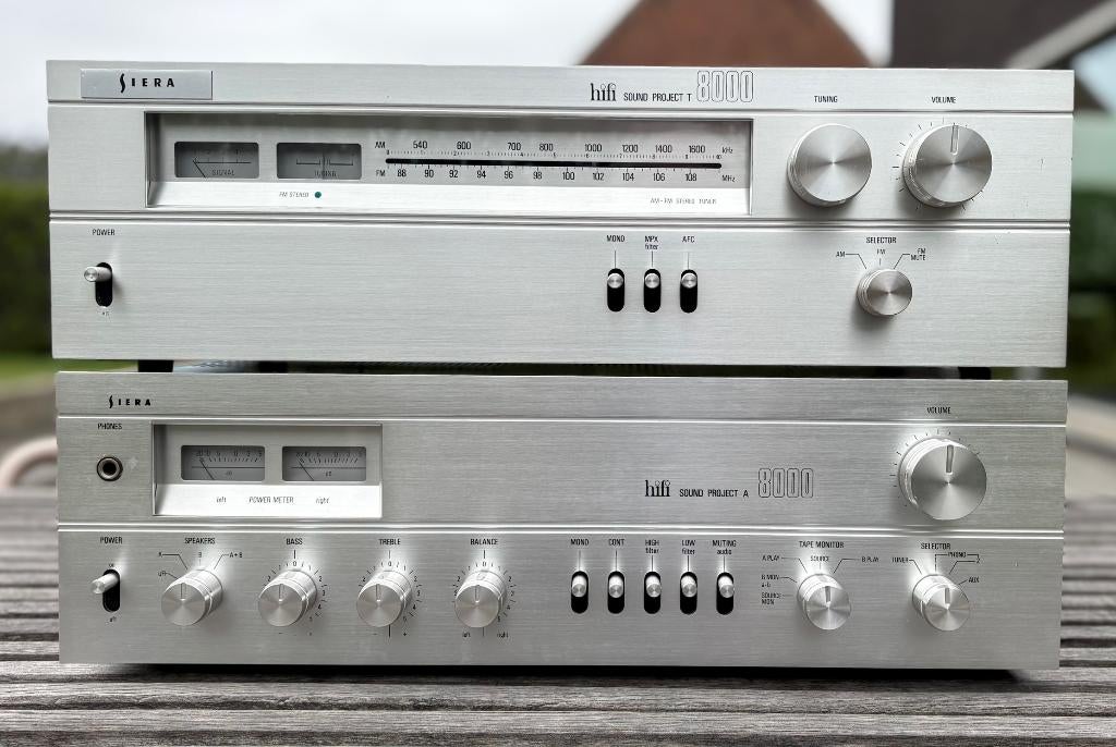 Siera (Philips) Hi-Fi Sound Project A8000 Ampli+T8000 Tuner, Overige merken, Ophalen of Verzenden, Zo goed als nieuw, Minder dan 60 watt
