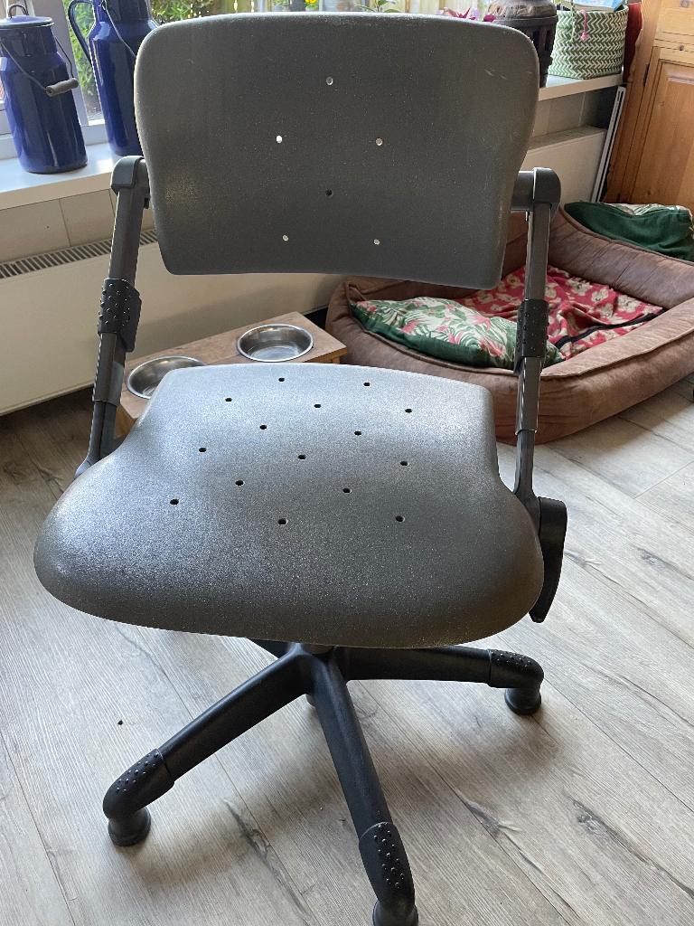 Burostoel fabrikant Hag, Ophalen, Gebruikt, Grijs, Bureaustoel