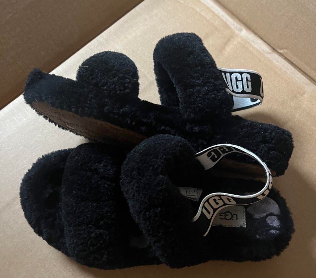 Ugg sandalen maat 39, Verzenden, Gedragen, Zwart, Sandalen of Muiltjes