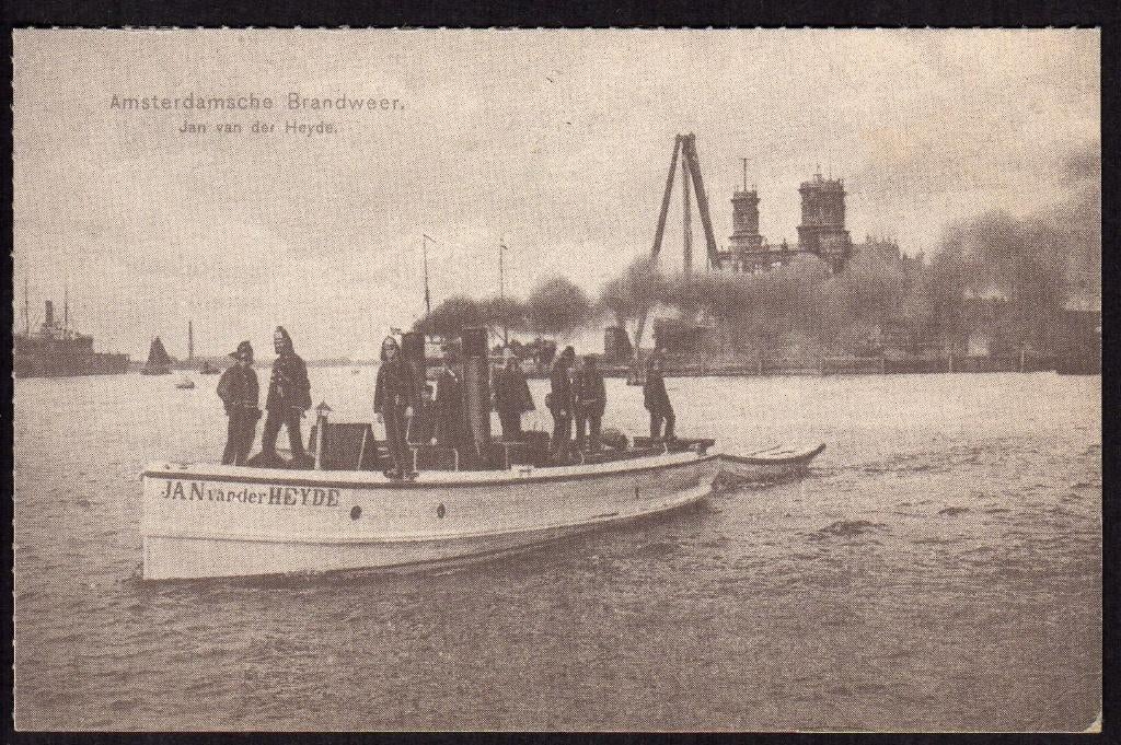 Brandweer kaarten Amsterdamse Brandweer uit.Tent. R.A.I., Verzenden, 1940 tot 1960, Ongelopen, Zuid-Holland