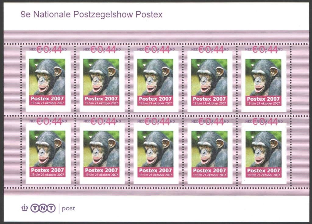 Postzegelbeursvelletje Postex 2007, Postzegels en Munten, Postzegels | Nederland, Ophalen of Verzenden, Na 1940, Postfris
