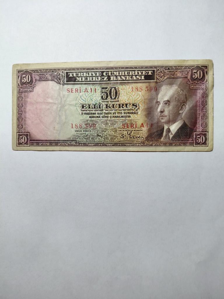 Turkije 50 kurus ww2, Ophalen of Verzenden, Overige landen
