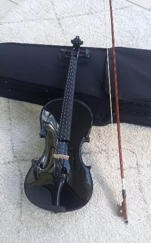 4/4 Studieviool van Gear4music, Zwart, Muziek en Instrumenten, Strijkinstrumenten | Violen en Altviolen, Ophalen, Viool, Zo goed als nieuw