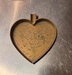 Vintage Messing Asbak Hartvorm met Bloemen, Ophalen of Verzenden, Gebruikt
