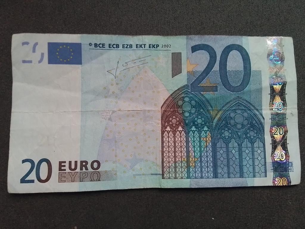 20 eurobiljet 2002 Frankrijk wel in omloop geweest, Postzegels en Munten, Bankbiljetten | Europa | Eurobiljetten, Ophalen, Frankrijk