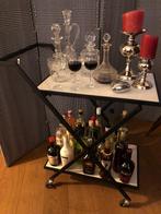 NIEUWE Metalen zwarte TROLLEY wit marmer blad bar meubel, Huis en Inrichting, Barren, Ophalen, Pietseweg 13A Oud Gastel, Info@ptmd.nl