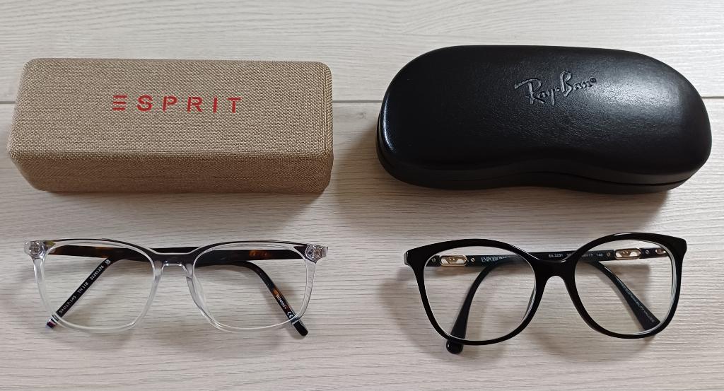 3 Merk (zonne) brillen Aramani, T Hilfiger en Vogue, Ophalen, Overige kleuren, Bril, Overige merken