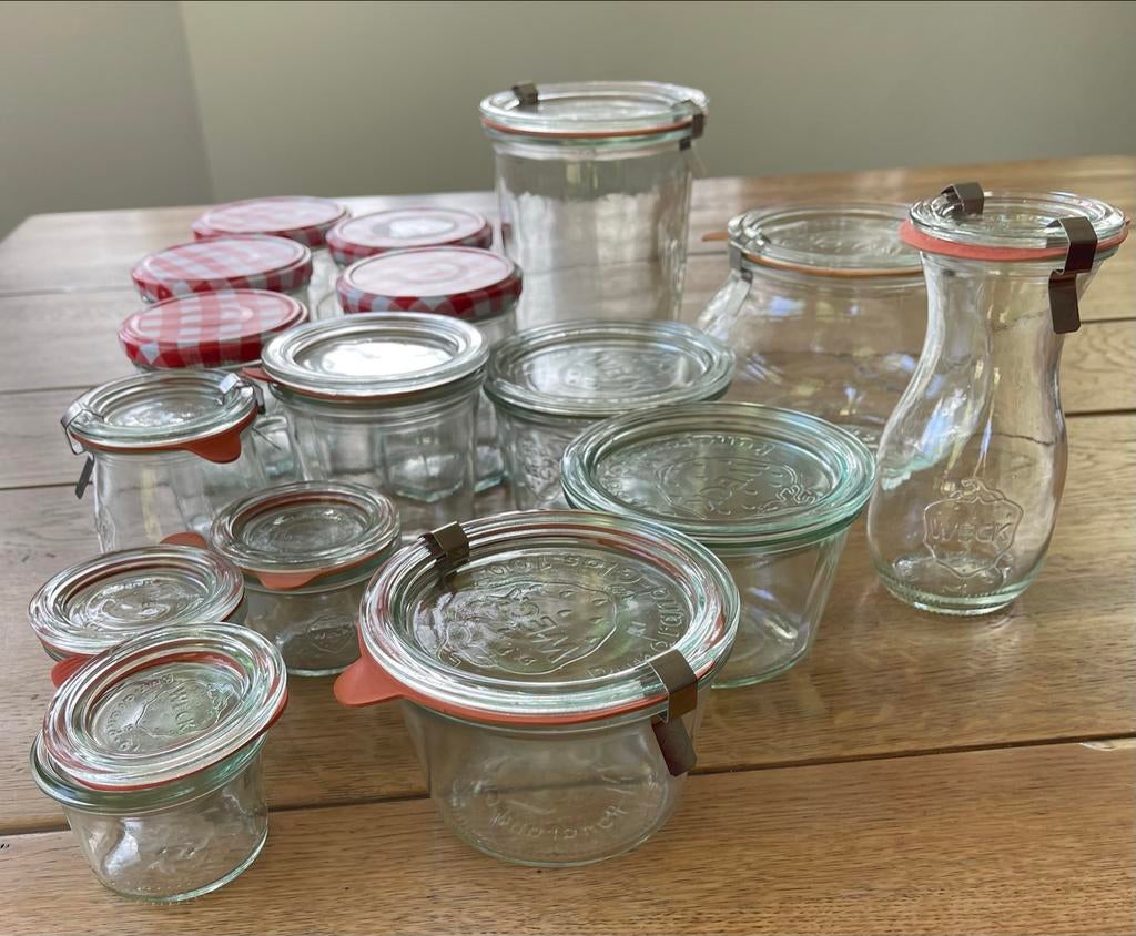 Diverse Weck glazen, Ophalen of Verzenden, Voorraadpot, Overige merken, Glas