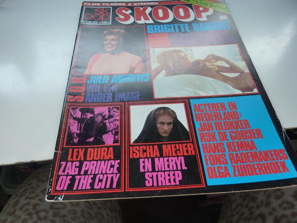 SKOOP 1982- BRIGITTE  BARDOT-J ANDREWS-ACTEREN IN NEDERLAND, Verzamelen, Verzenden, 1980 tot heden, Tijdschrift