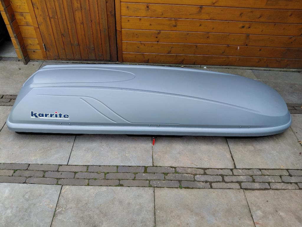Dakkoffer karrite 230 cm lang, 60 cm breed en 30 cm hoog, Auto diversen, Dakkoffers, Ophalen, Gebruikt