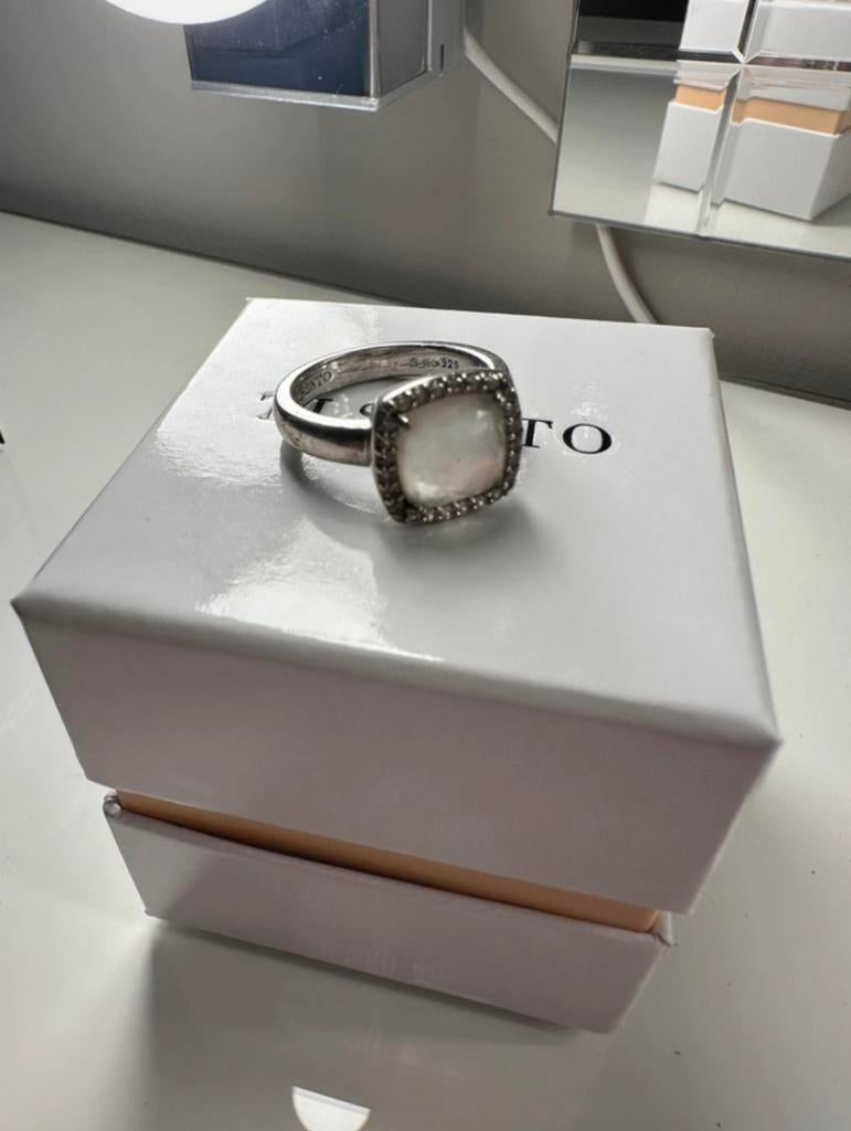 Ti Sento Milano zilveren ring, 19 tot 20, Ophalen of Verzenden, Zo goed als nieuw, Dame