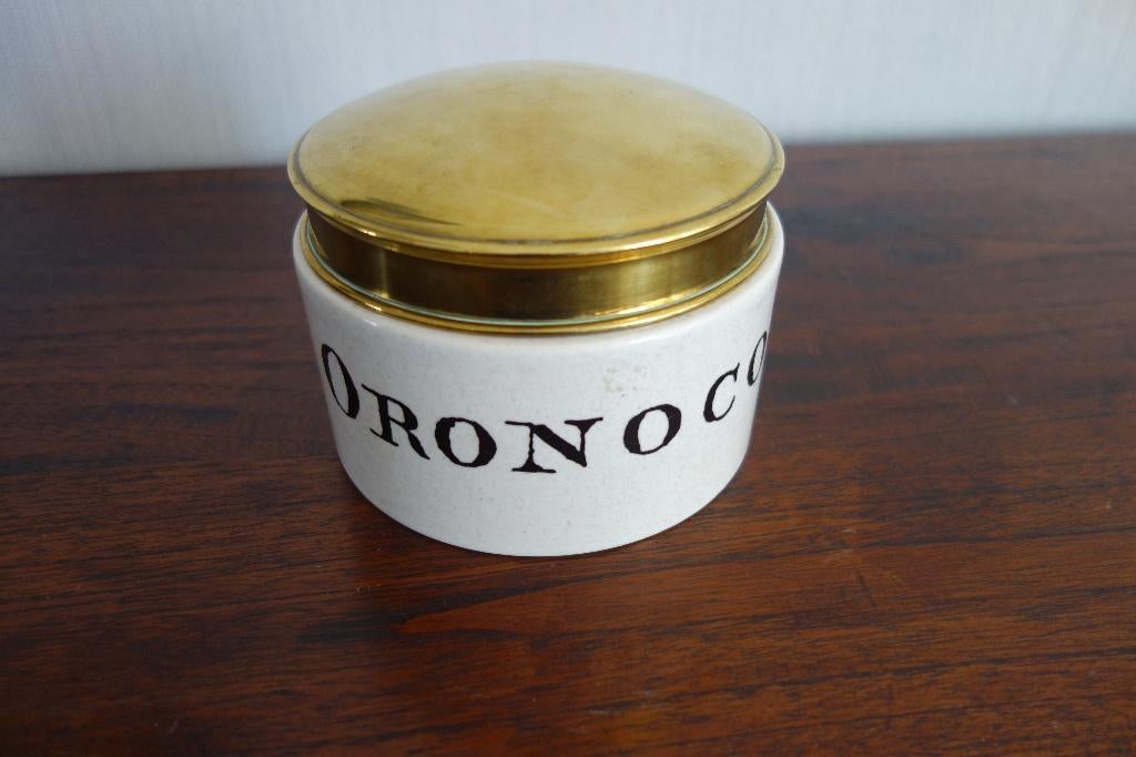 Porseleinen pot met opschrift Oronoco, Ophalen of Verzenden