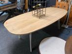 Massief blank eiken tafel 220x100 cm met hoge korting, Ophalen, 100 tot 150 cm, Eikenhout, Vijf personen of meer