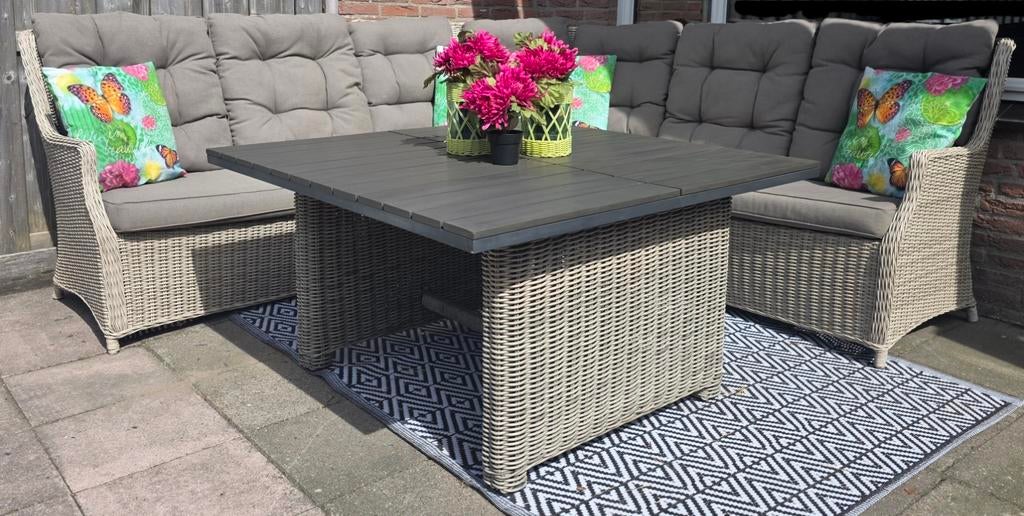 Onwijs mooie xxl Diner loungeset hoekbank, Tuin en Terras, Ophalen, Gebruikt, Loungeset, Bank