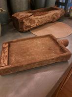 Authentiek houten tray, Ophalen of Verzenden, Rechthoekig, Hout