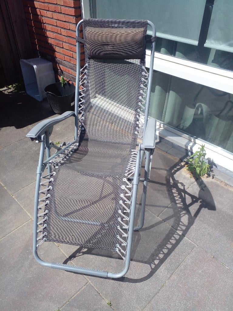 Ligstoel, Ophalen, Zo goed als nieuw, Aluminium, Verstelbaar