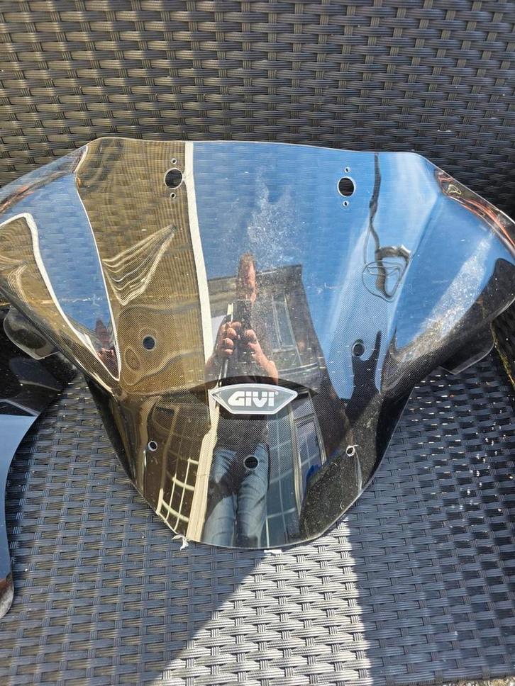 GIVI Windscherm voor Piaggio MP3 - Donker Getint, Motoren, Onderdelen | Overige, Gebruikt, Ophalen of Verzenden