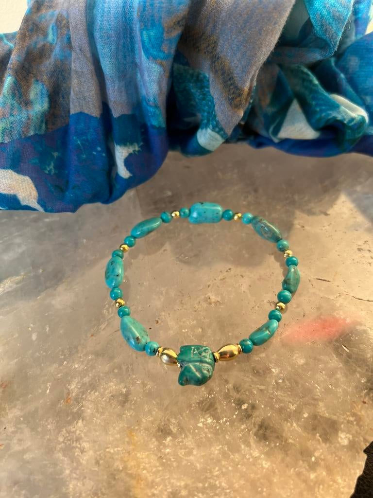 Turkoois turquoise sleeping beauty Arizona uniek zeldzaam, Met bedels of kralen, Blauw, Nieuw, Ophalen of Verzenden