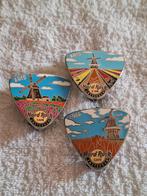 Hard Rock Cafe AMSTERDAM, 3 Verschillende ,Emaille Pins, Verzamelen, Speldjes, Pins en Buttons, Verzenden, Zo goed als nieuw, Merk
