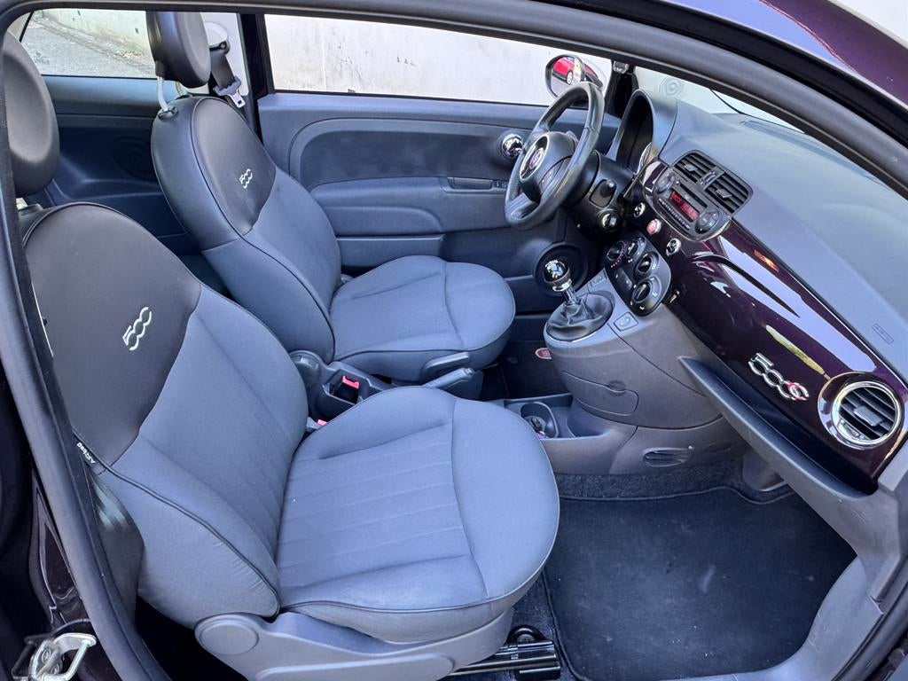 Fiat 500C Cabrio 85pk | NAP | PDC | Paars / Zwart, Overige kleuren, Cabriolet, Origineel Nederlands, Bedrijf