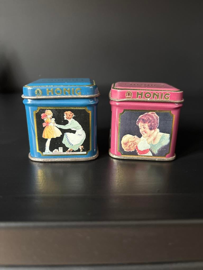 Vintage Honig Blikjes - Klein en Charmant, Ophalen of Verzenden