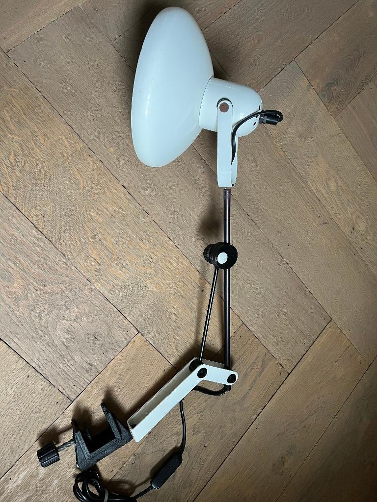 vintage bureaulamp met klem, Huis en Inrichting, Lampen | Tafellampen, Ophalen of Verzenden, Gebruikt, Minder dan 50 cm