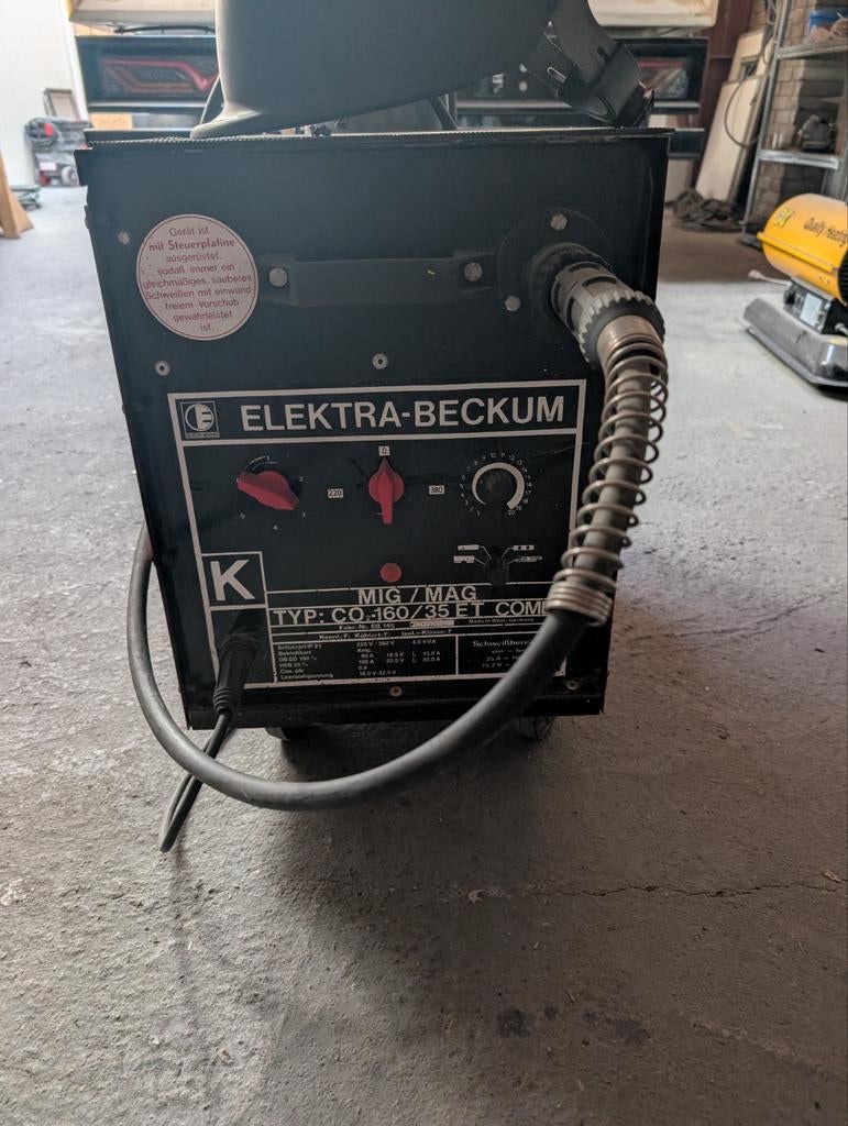 Lasapparaat Elektra-Beckum CO2/MAG met volle gasfles, Ophalen, Gebruikt, 150 tot 250 ampère, Co2
