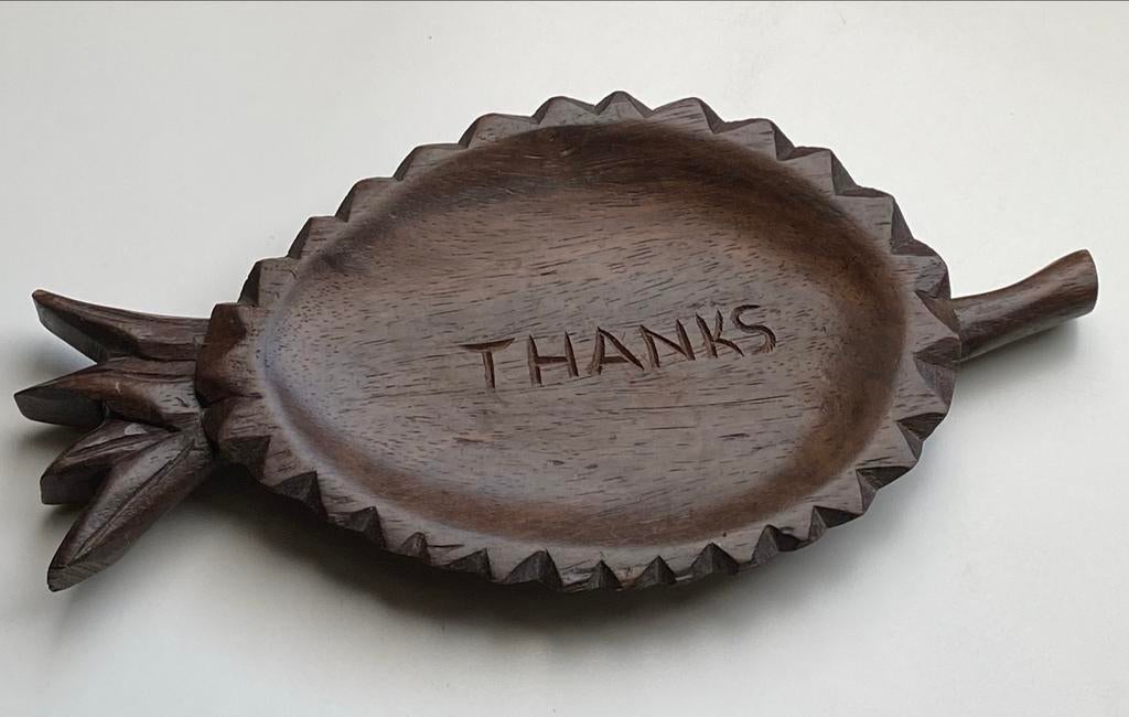 Klein handgemaakt houten schaaltje uit Afrika, Ophalen of Verzenden