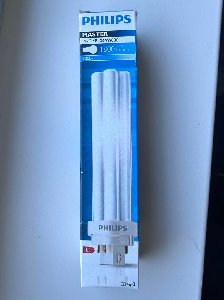 Philips Master PL-C 4P 26W/840 1800 lumen, Minder dan 30 watt, Overige typen, Nieuw, Overige fittingen
