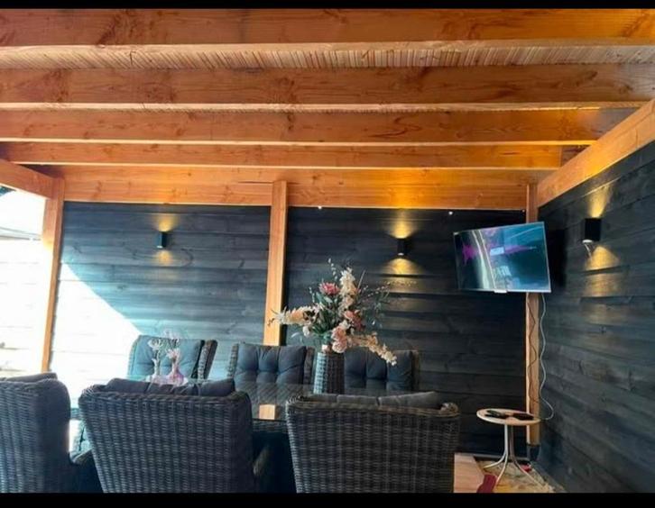 Douglas overkapping 6x5,50 m – deuren & elektra, Tuin en Terras, Overkappingen, Veranda, Ophalen