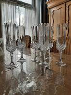 CRISTAL`D ARQUES , LONGCHAMP - 6 CHAMPAGNE / PROSECCO GLAZEN, Ophalen of Verzenden, Zo goed als nieuw, Overige stijlen, Overige materialen