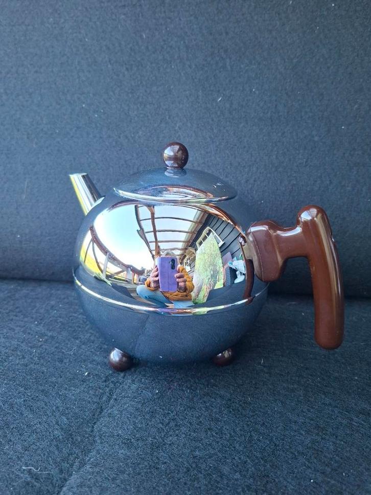 Nieuwe Bredemeijer dubbelwandige theepot Douwe Egberts, Huis en Inrichting, Keuken | Keukenbenodigdheden, Ophalen of Verzenden